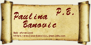 Paulina Banović vizit kartica